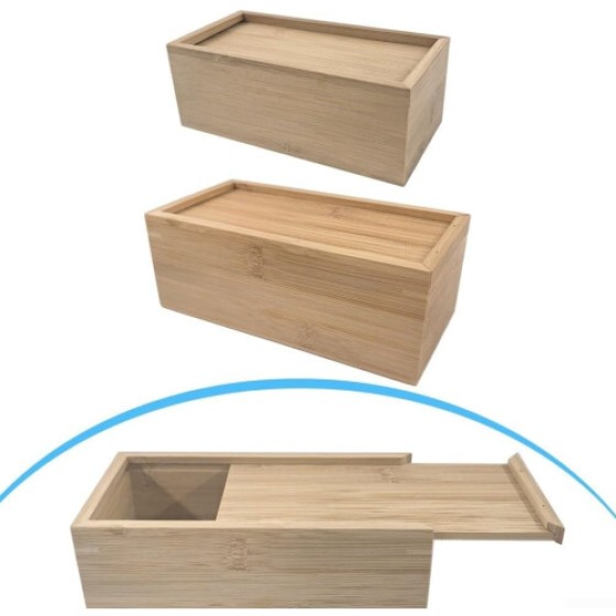 Wooden Expandable Storage Box with Lid for Cosmetics and Small Items - Large Size, Durable Material, Modern Design